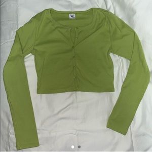 Sunday Best Lime Green Crop Cardigan